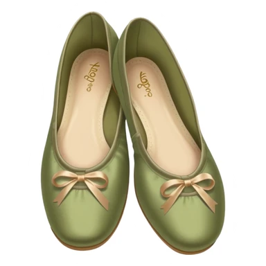 Khaki satin ballet shoes sticker