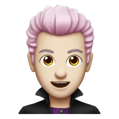Vampire with pink hair sticker