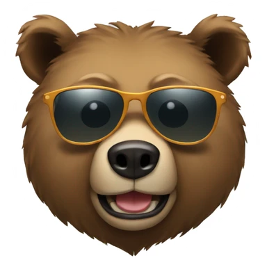 Bear with sunglasses sticker