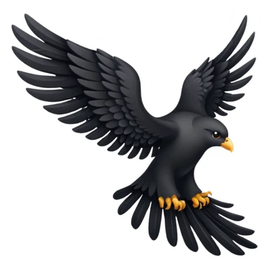 left black wing sticker