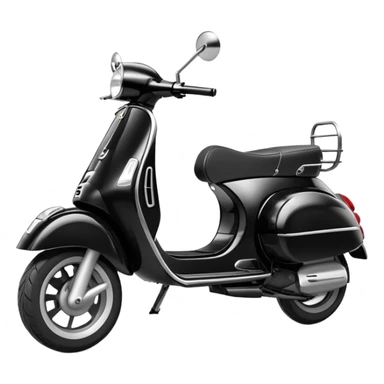 Vespa scooter black  sticker