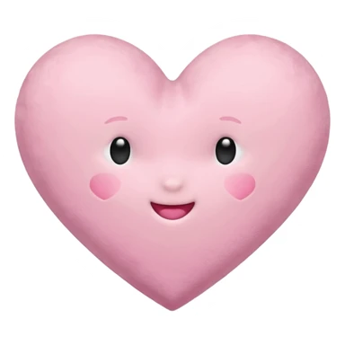 pastel heart with soft velvet texture sticker