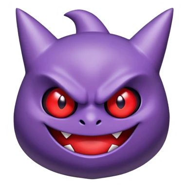 Gengar, the purple ghost Pokemon with red eyes and a mischievous grin sticker