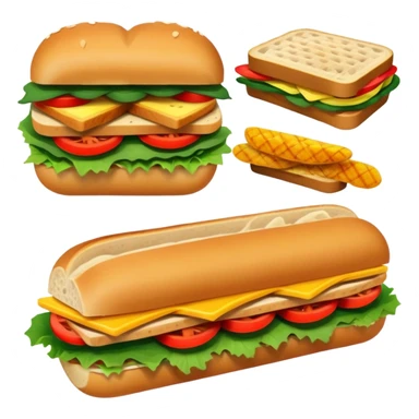 Subway sandwich chicken sticker