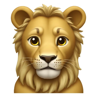 Un león que tenga corazones a su alrededor  sticker