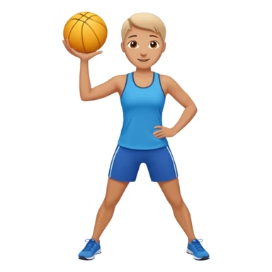 physical education teacher, leading exercises, cheerful sticker