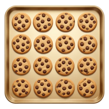 Baking tray with cookies sticker