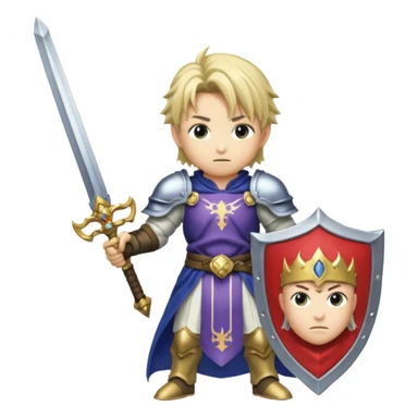 Cecil, final Fantasy iv, paladin, 16-bit graphics, victory sticker