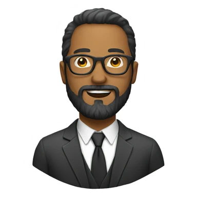 Man with beard in glasses sticker