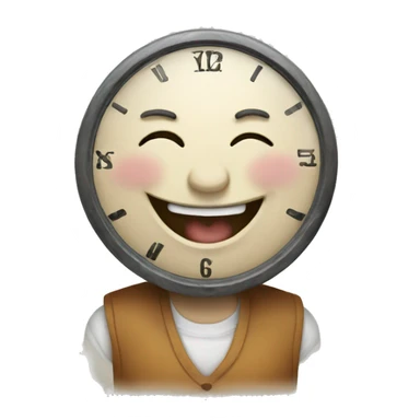 The laughing clock sticker