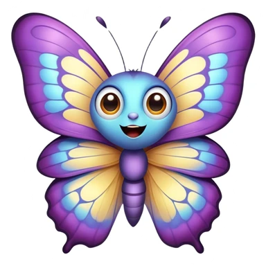 Cinematic Cheeky Butterfly Portrait Emoji, Head tilted dramatically with an exaggeratedly surprised expression, featuring a petite, vibrant body with wide, comically expressive eyes full of playful mischief and animated, fluttering wings, Simplified yet hilariously expressive features, highly detailed, glowing with a slightly sassy pastel glow, high shine, dramatic yet playful, stylized with an air of cheeky garden mischief, soft glowing outline, capturing the essence of a meme-worthy butterfly that looks ready to flutter its way into viral fame! sticker