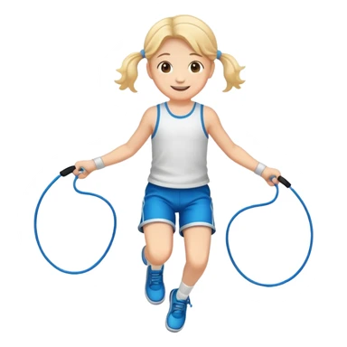 child jumping rope sticker