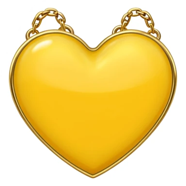 yellow heart with a golden chain border sticker