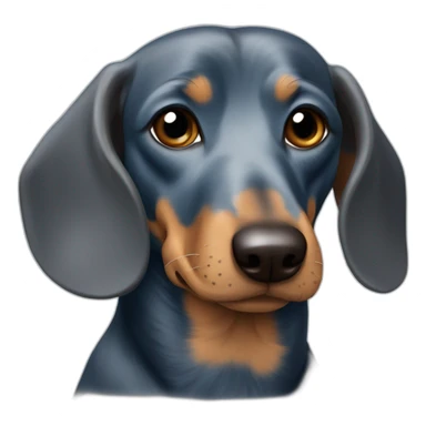 perro blue daschund perfil sticker