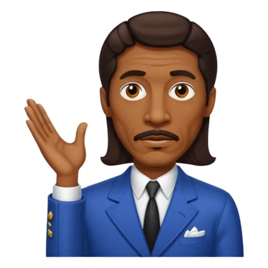 Ike Turner with dark brown hair sticker