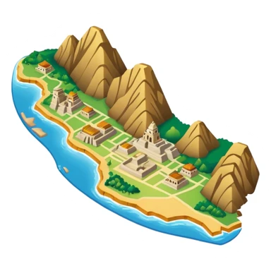 Generate a correctly Peru map sticker