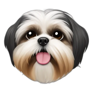 shih tzu channeling Elton sticker