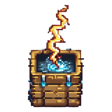 2d power up crate with lightning bolt sticker