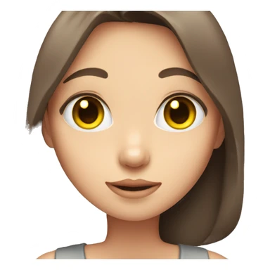 a blue-eyed girl with brown hair, a black cat with yellow eyes in her arms sticker