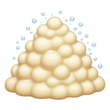 Beige bath foam  sticker