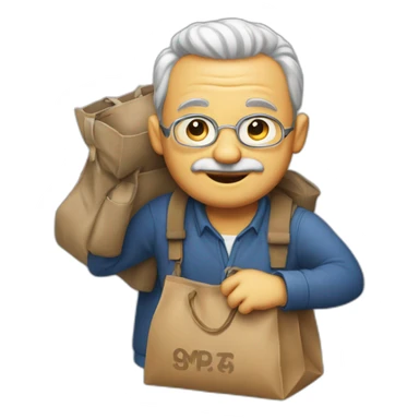 Uncle roger with msg bag sticker