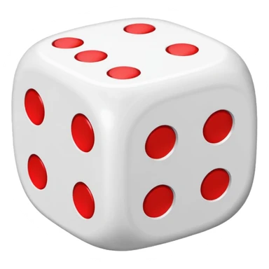 two dices in with red details sticker
