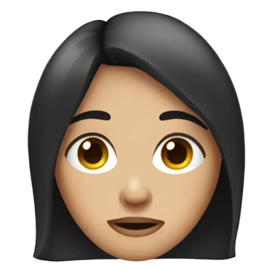 Very tired lady whit black hair  sticker