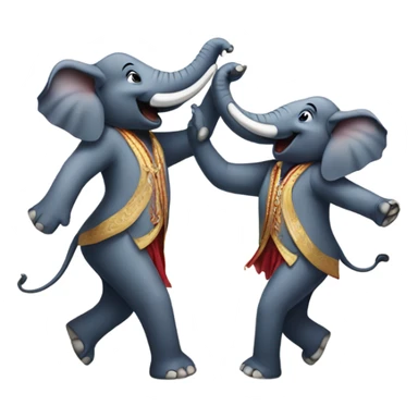 Dancing elephants sticker