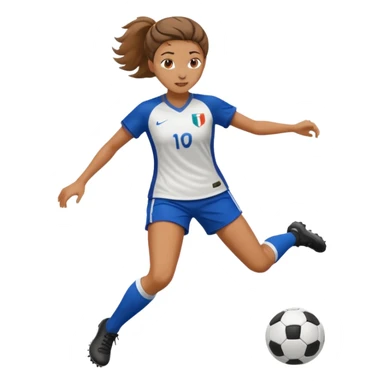 una donna che gioca a calcio sticker