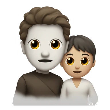 Fantasma con un bebe moreno  sticker