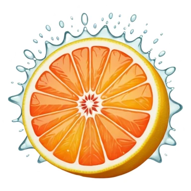 exposion of lemon, orange and grapefruit sticker