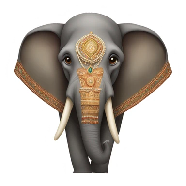 Indian Elephant head sticker