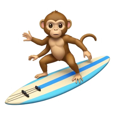 monkey riding a surfboard  sticker