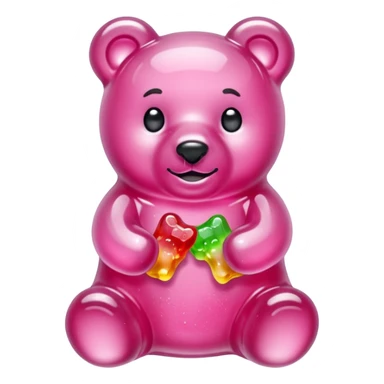 Crystallized Pink Gummybear sticker