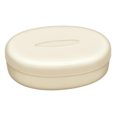 oval white soap sticker