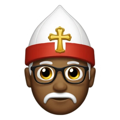 Catholic cardinal with skull cap sticker
