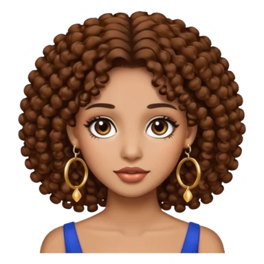One, Puerto Rican, fair skin brown hair it has to be straight with earrings and makeup. I would like the earrings to be hoop and my best friend by my side is caramel skin color with curly black hair. sticker