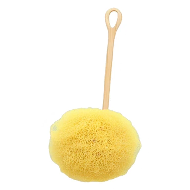 Synthetic mesh loofah sticker