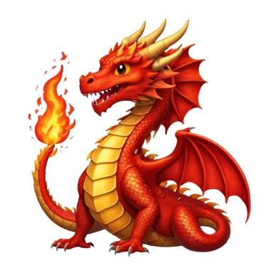 Dragon escupiendo fuego sticker