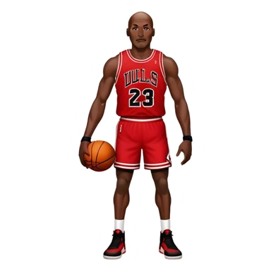 Michael Jordan basketball star half body portrait sticker