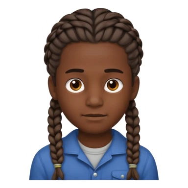 Un chico moreno con trenzas de hombre sticker