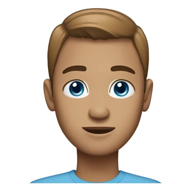 Change brown eyes to blue, Silver hair to medium brown and hair length to short sticker