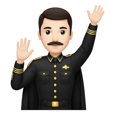 Hitler doing a sieg heil sticker