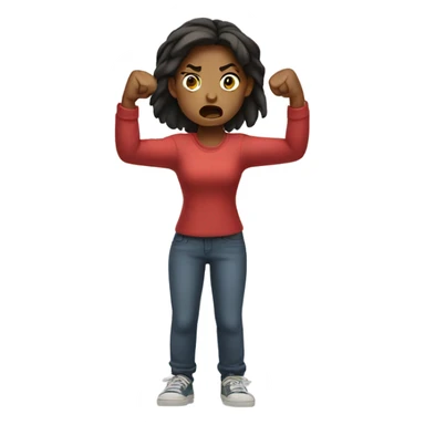 angry girl screaming sticker