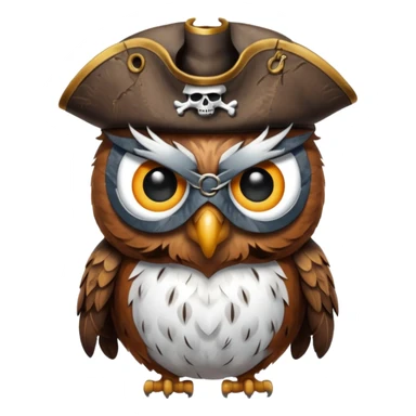 Un hiboux pirate sticker