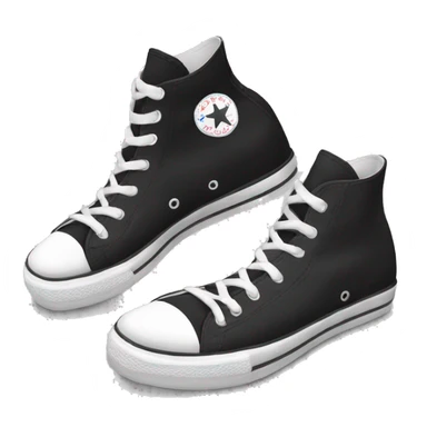 pair of black and white platform converse  sticker