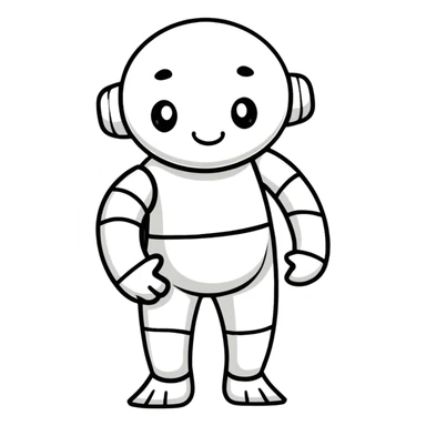 Number 1 as a cartoon character with arms and legs sticker