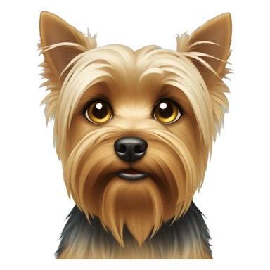 Yorkshire Terrier face with sad watery eyes sticker