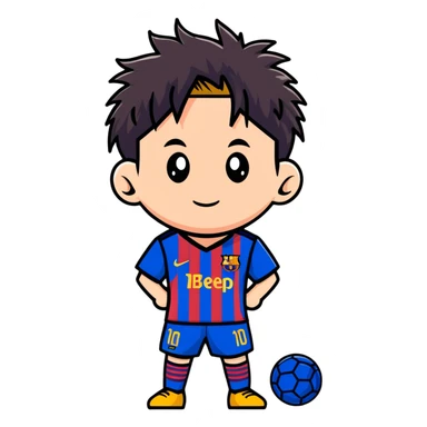 Messi waking up, messy hair sticker