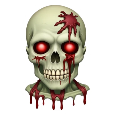 Rotting corpse zombie demons in the style of your bleeding skull art sticker